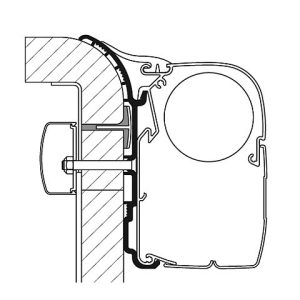 Adaptateur Bürstner en 3 parties.