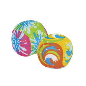 Boules – bombes à eau colorées 2 pièces Le plus amusant par une chaude journée? Bien sûr, une bataille d’eau! Imprégnez-vous de l’eau avec les bombes à eau et rafraîchissez vos amis. Le diamètre des boules est d’environ 8 cm. Couleur du produit multicolore