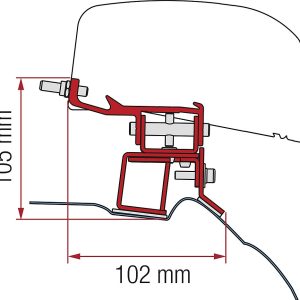 Adaptateur 2 pièces Mercedes Classe V à partir de 2014 pour F40van