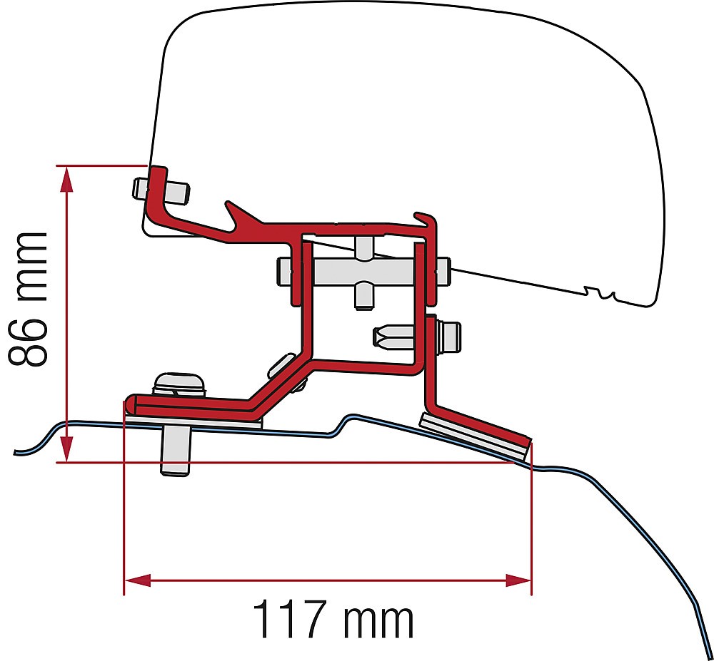 Adaptateur 2 pièces Ford Custom L2 à partir de 2012 pour F40van – Image 2